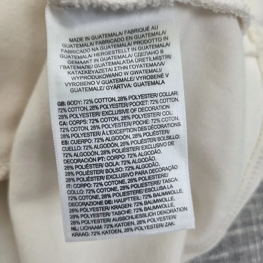 The North Face City Standard Double Knit Funnel Jersey Sweater Women's L Cream